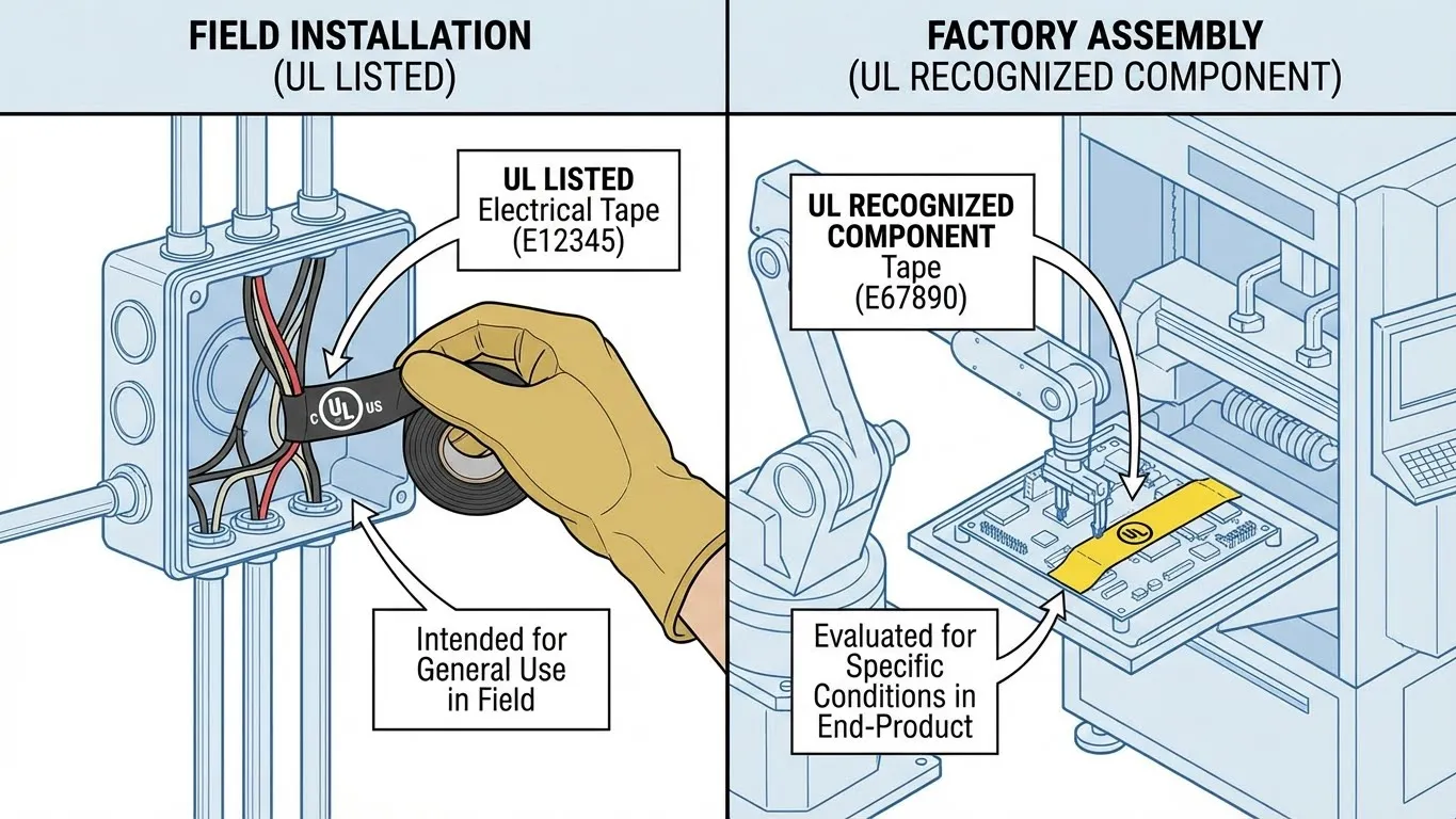 Annotated-technical-illustration-comparing-UL-Listed-electrical-tape