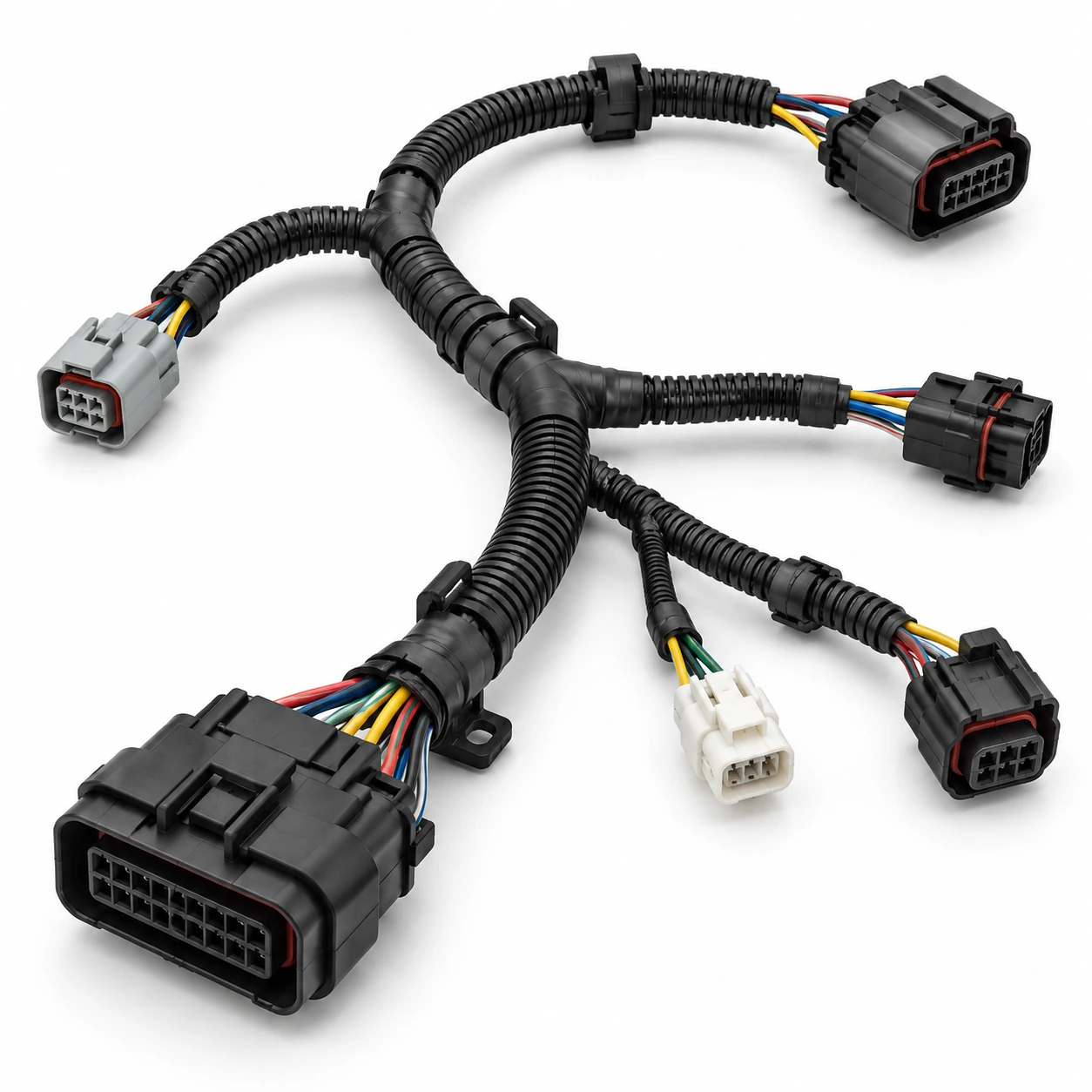 Illustrative automotive wiring harness custom cable assembly