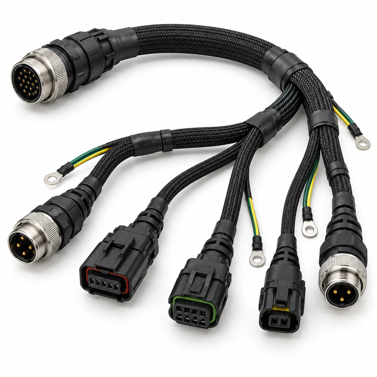 Illustrative wind power & industrial equipment wiring harness custom cable assembly