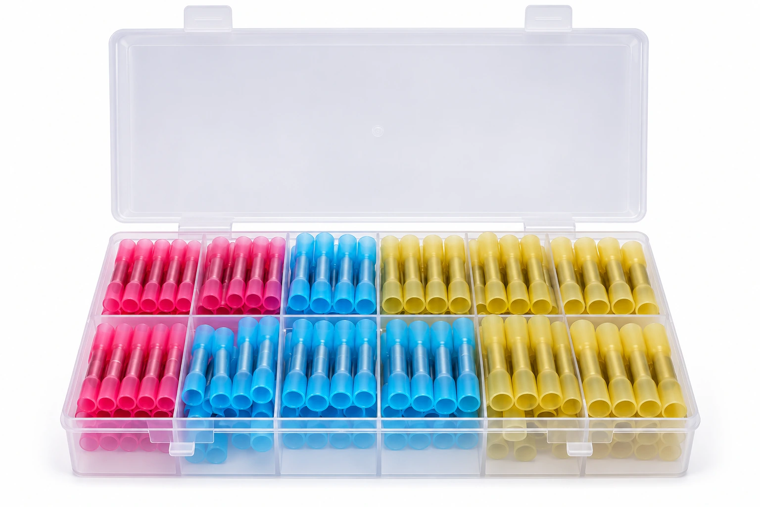 Heat Shrink Butt Connector Assortment in a divided storage case — illustrative product image