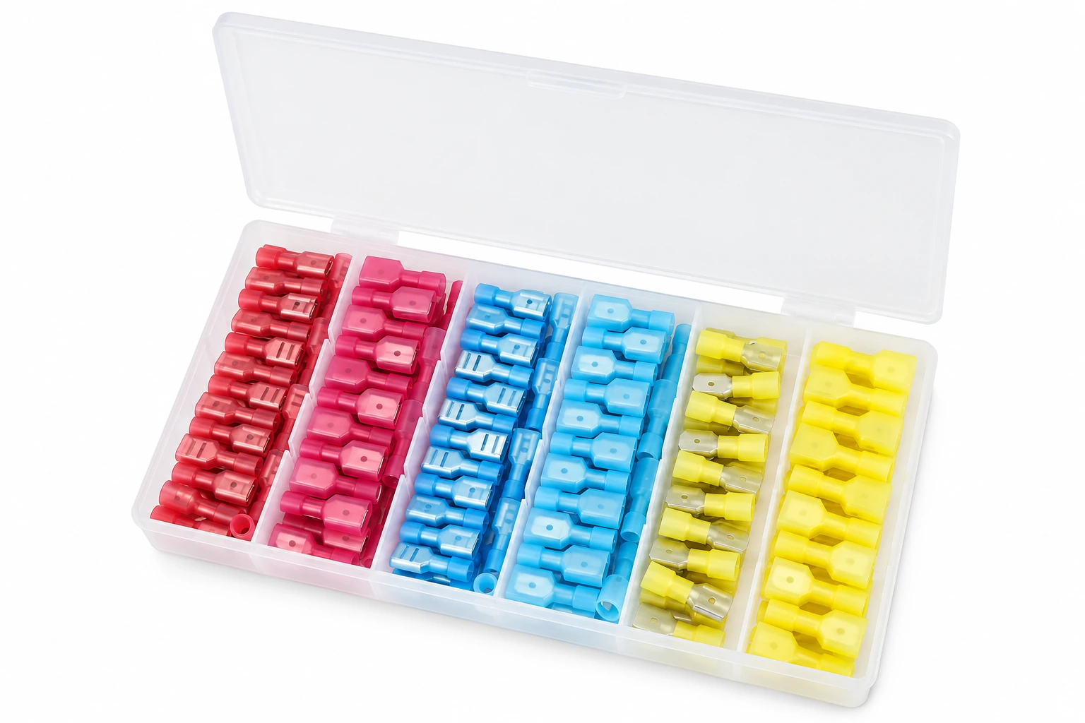 Male & Female Disconnect Assortment in a divided storage case — illustrative product image