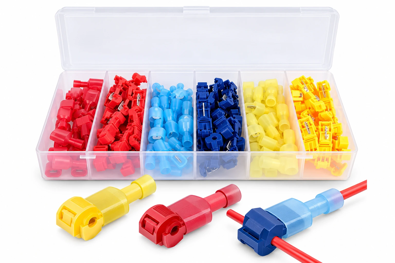 T-Tap Connector Assortment in a divided storage case — illustrative product image