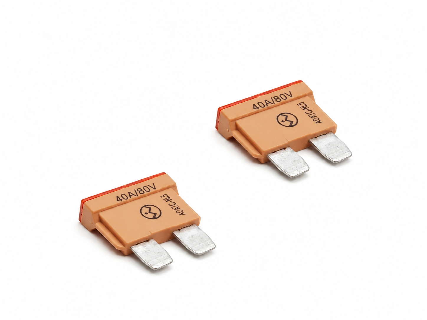 40A 80V ATO blade fuse pair, original color and geometry retained