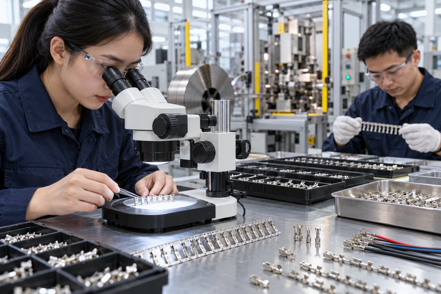 Terminal Production & Inspection — illustrative scene