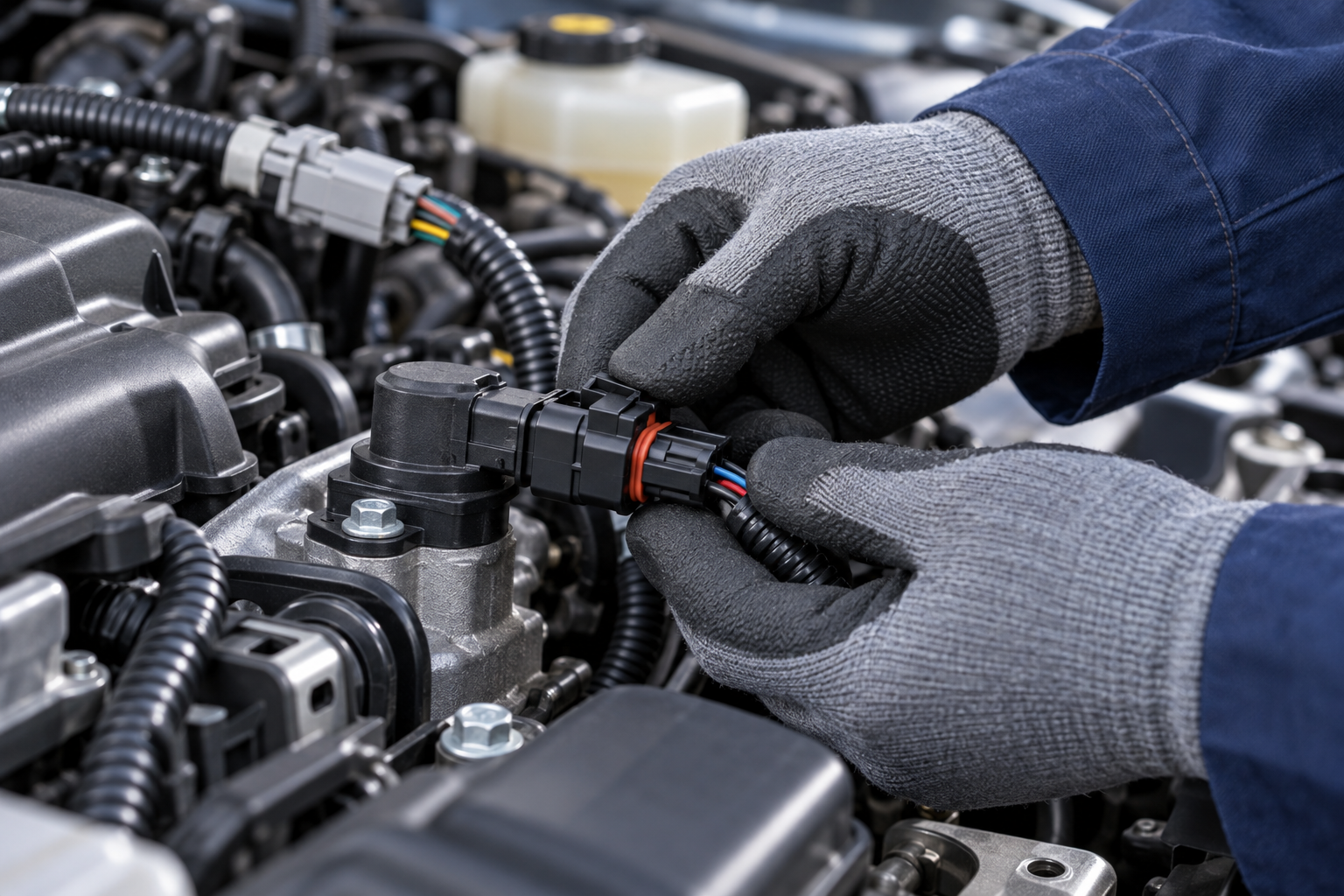 Illustrative automotive connector scene: Vehicle Wiring Harnesses
