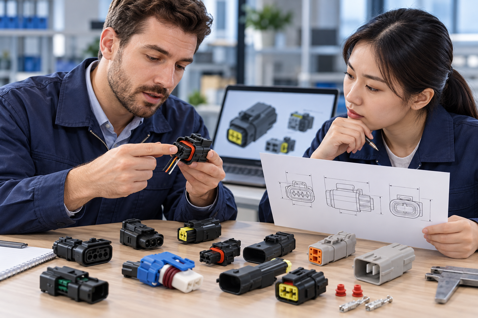 Illustrative automotive connector scene: Service Consultation