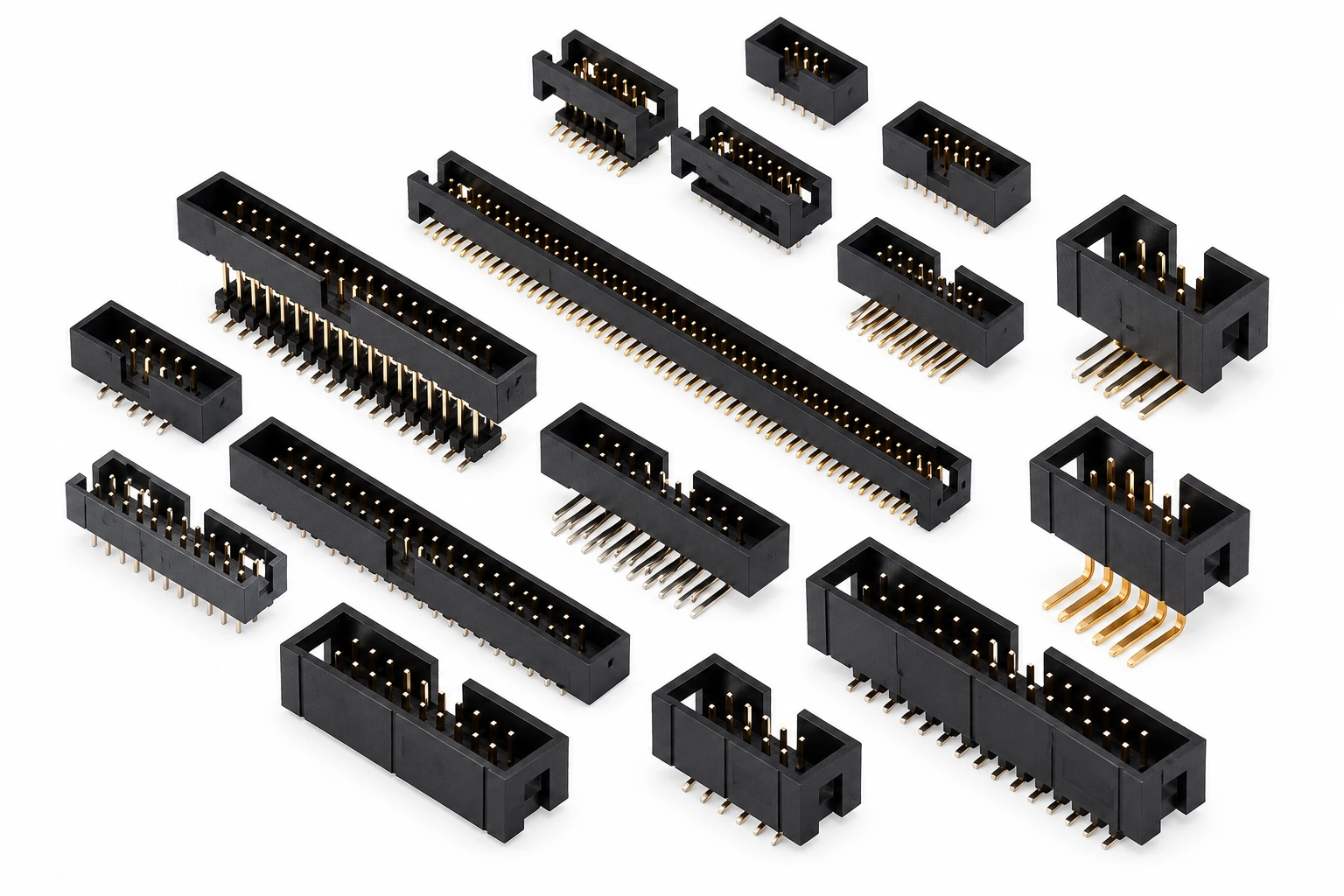 Box header connector collection — illustrative box header connector image