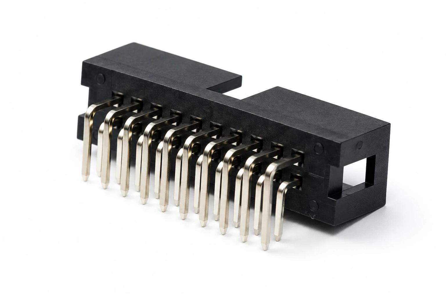 2.54 mm 2 × 10 Right-Angle DIP Box Header — illustrative box header connector image