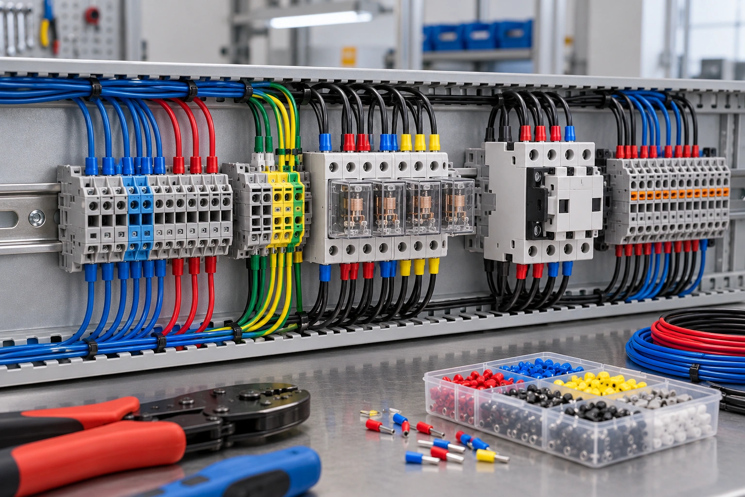 Illustrative wire ferrule use in an automation assembly