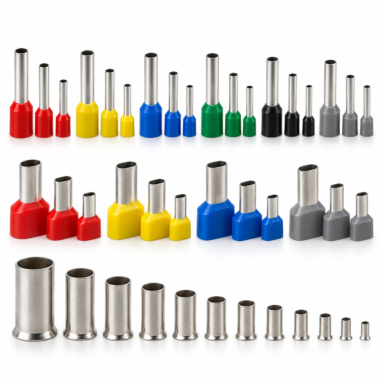 Single, twin and non-insulated cord end ferrule collection