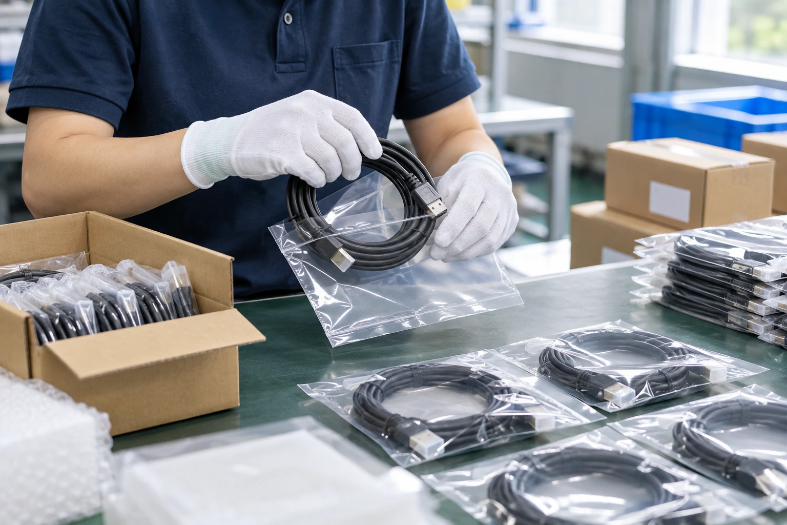 Cable Protection & Shipment Packing — illustrative scene