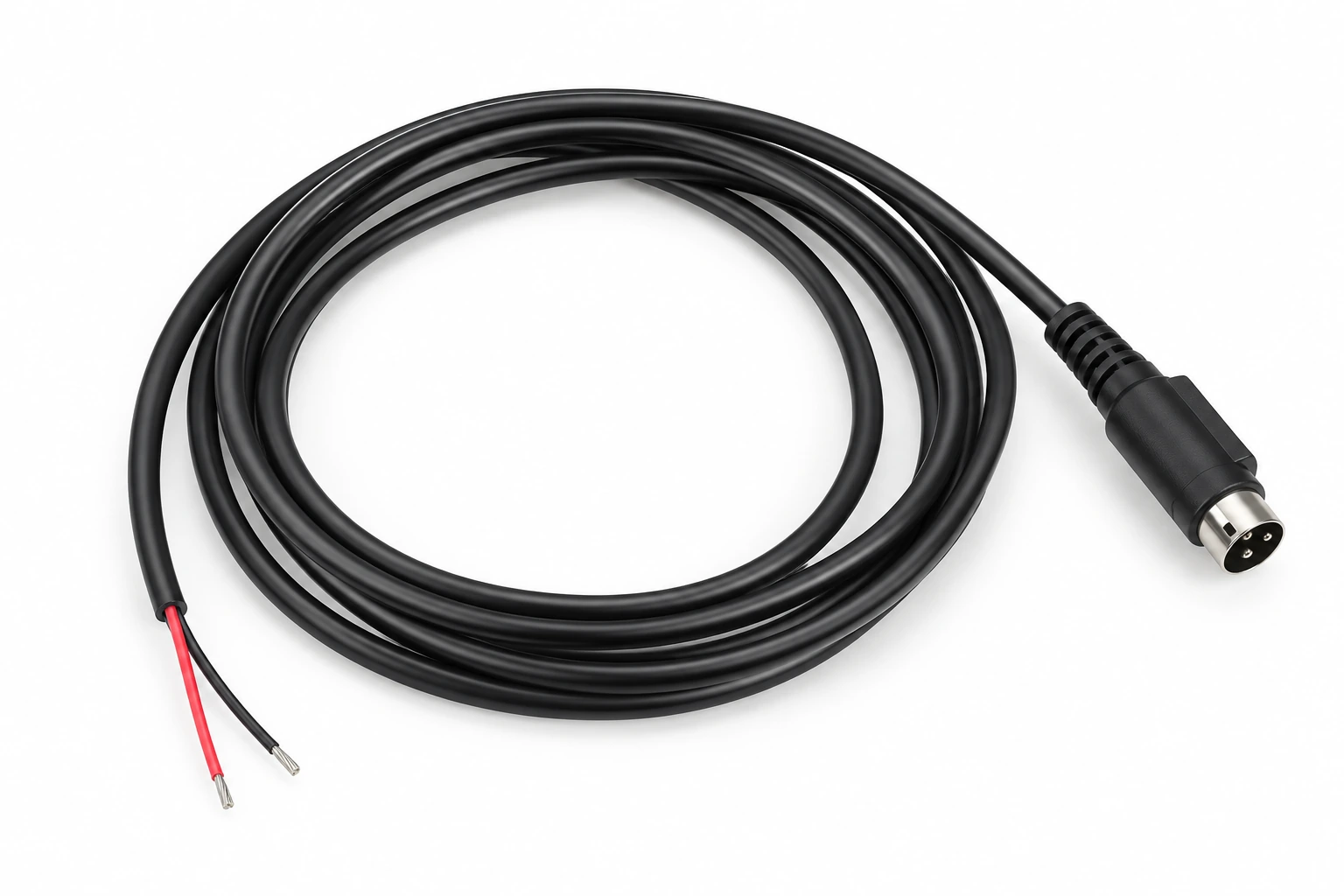 3-Pin DIN-to-Open-End Power Cable — illustrative product image