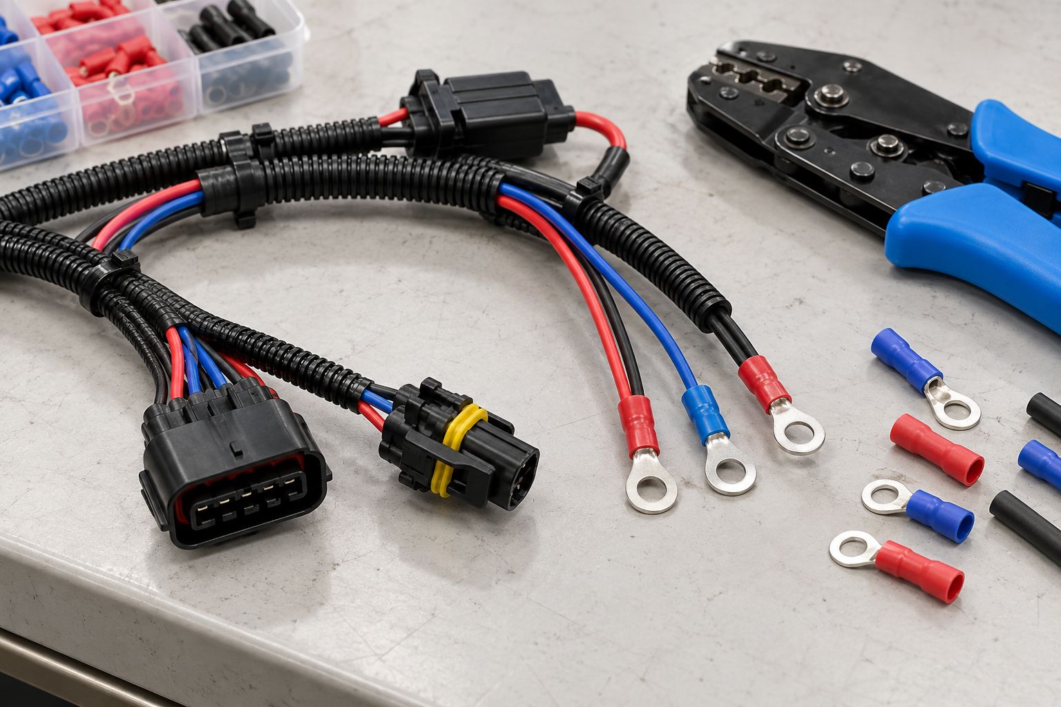 Illustrative Automotive Wiring & Harness Assembly