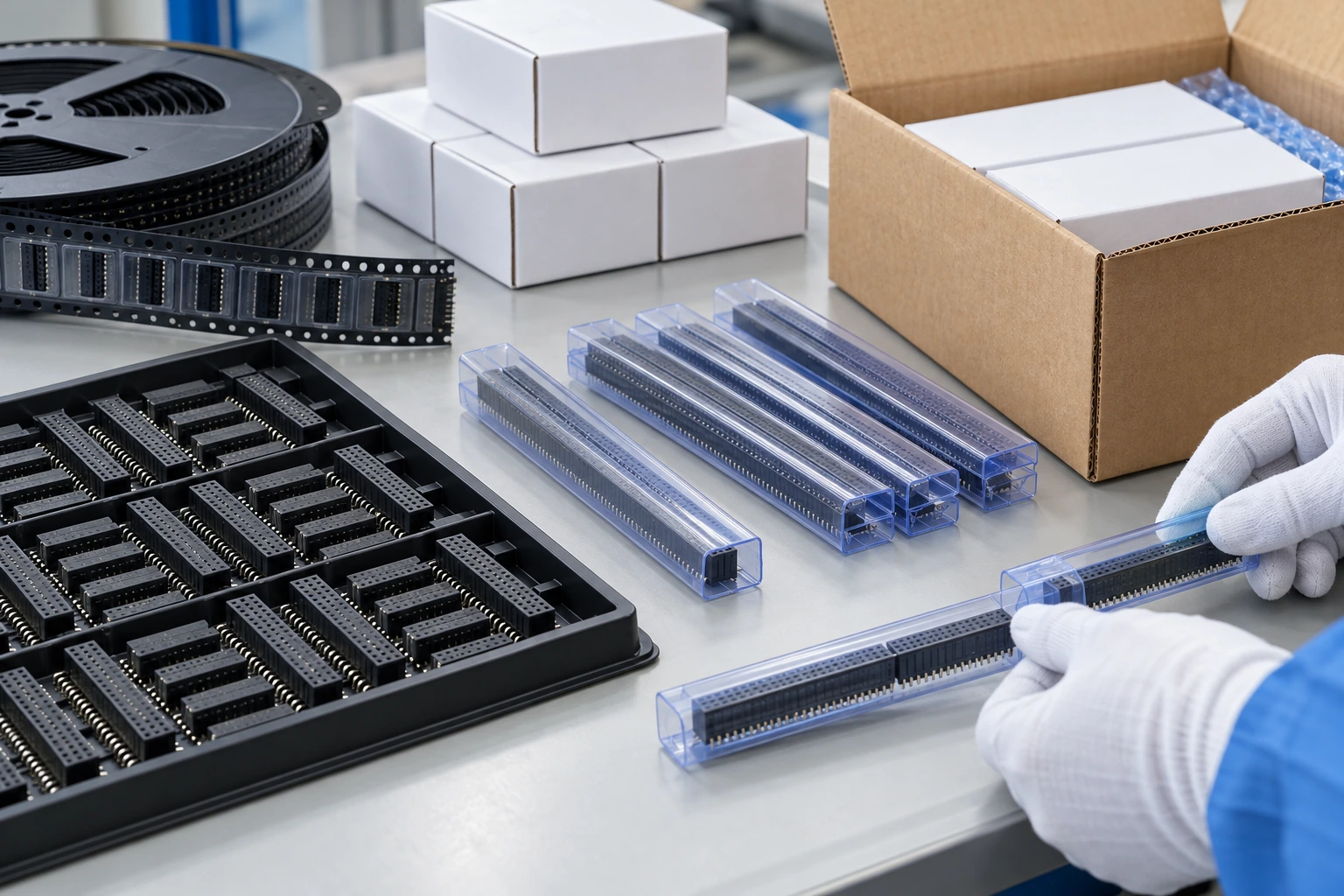 Protective Packaging & Order Identification — illustrative female header connector image