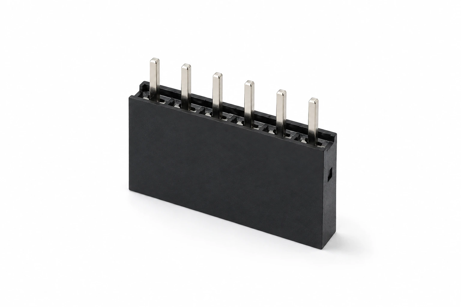 Female Header PH2.54mm H8.5mm 6Pin 180 Degree DIP — illustrative female header connector image