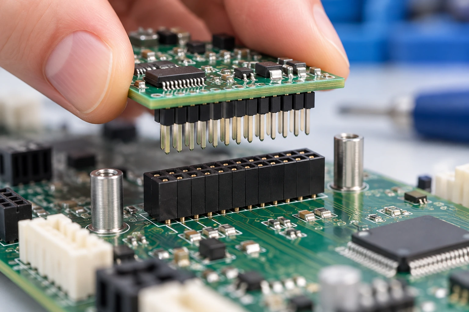 Assembly & Installation Support — illustrative female header connector image