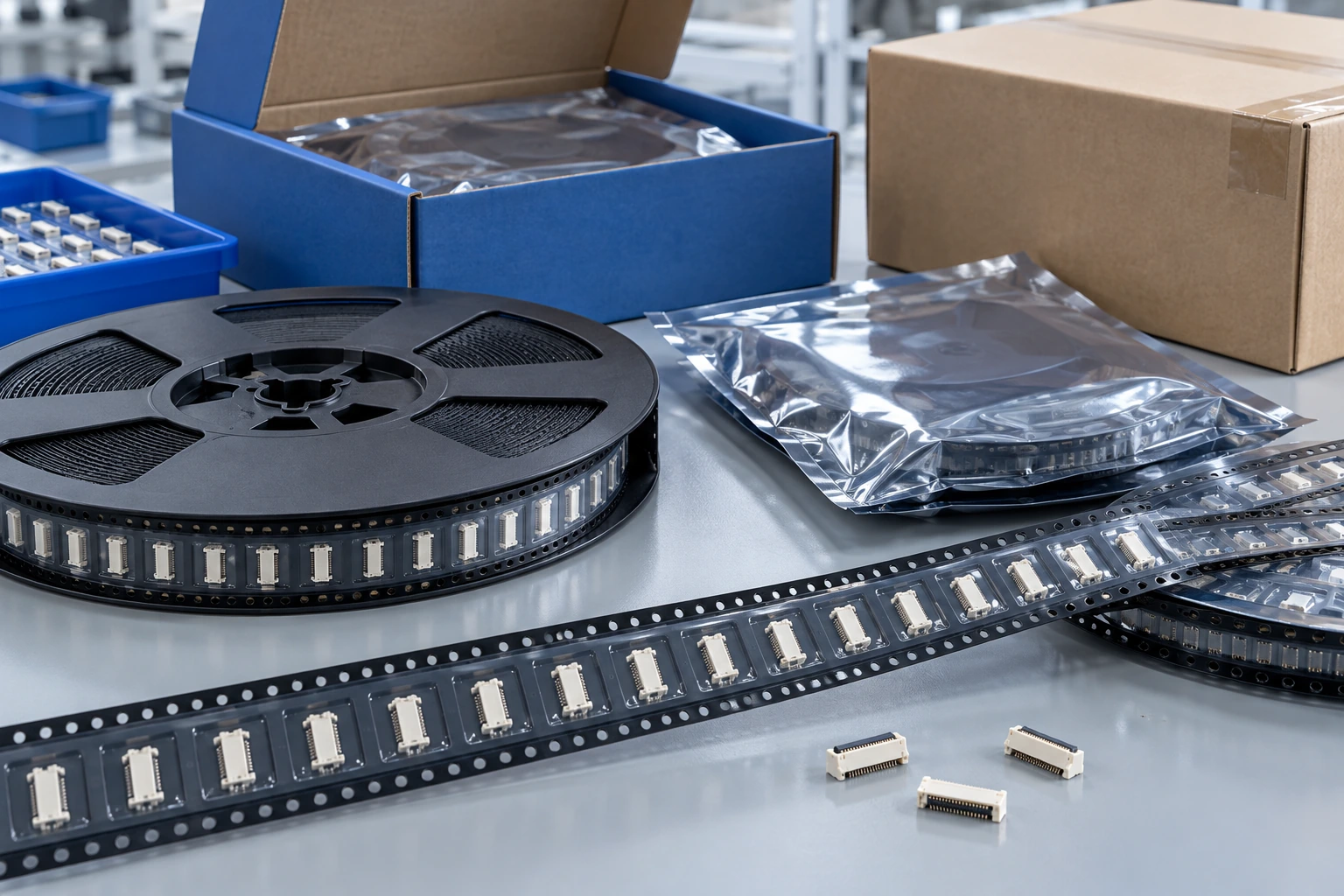 Protective Packaging & Order Identification — illustrative FPC / FFC connector image