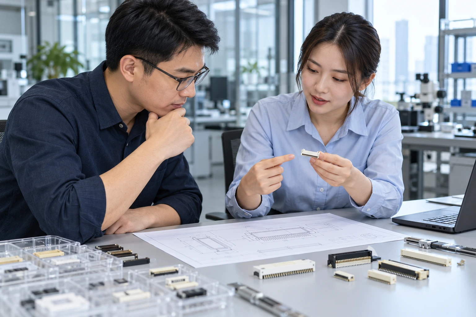 Service Consultation — illustrative FPC / FFC connector image