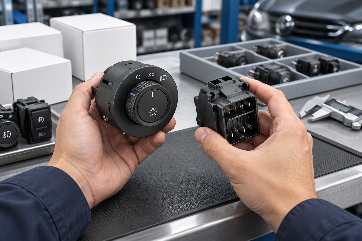 Illustrative headlight switch scene: Aftermarket Replacement & Parts Supply