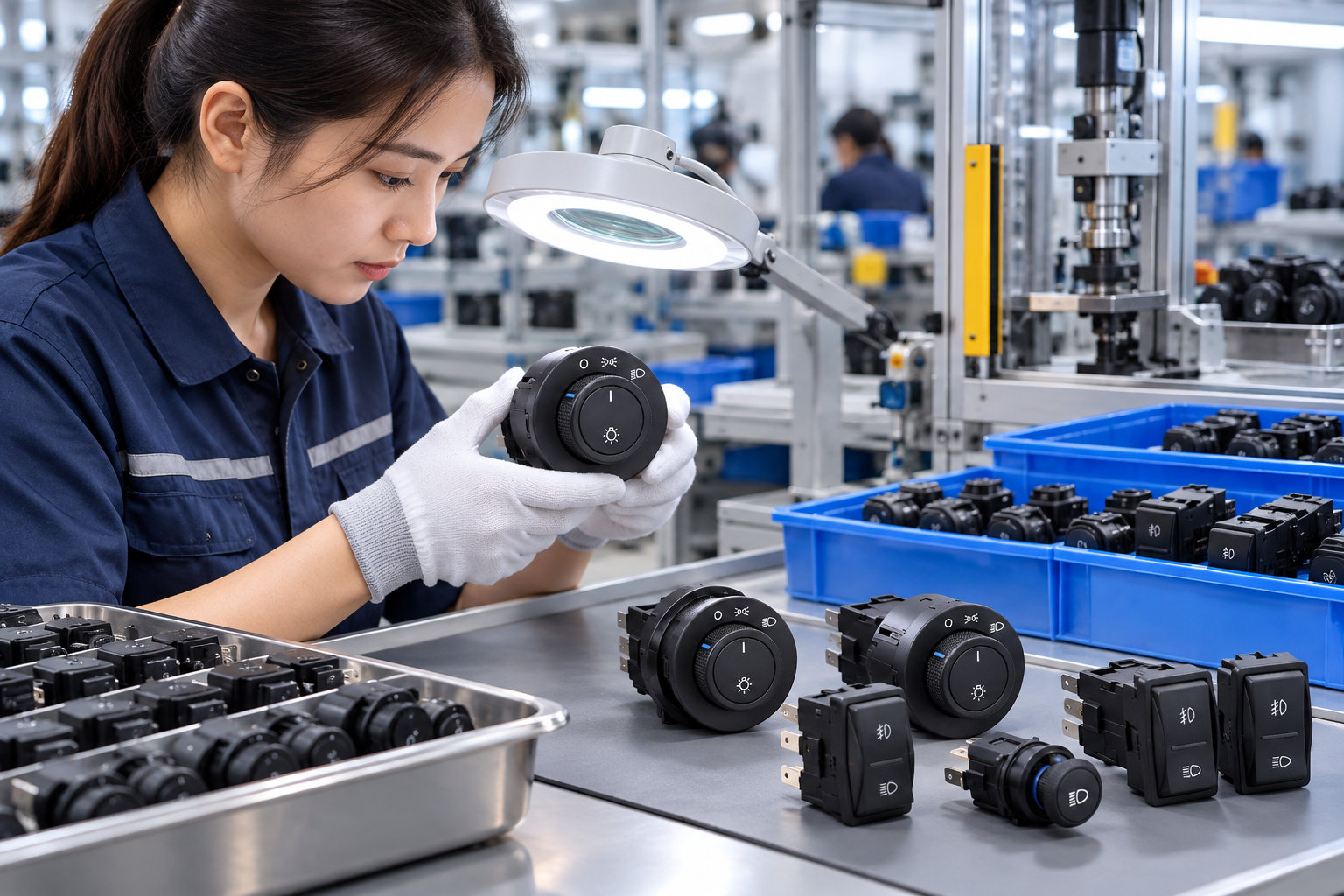 Illustrative headlight switch scene: Switch Assembly & Inspection