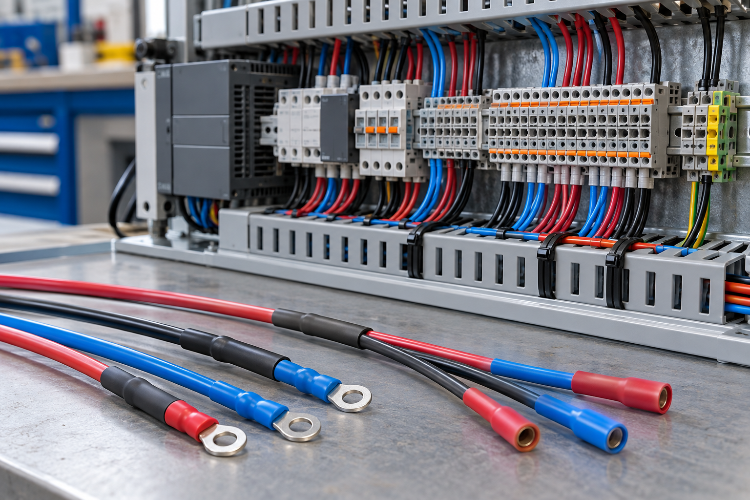 Illustrative heat shrink tubing application: Industrial Wiring & Control Panels
