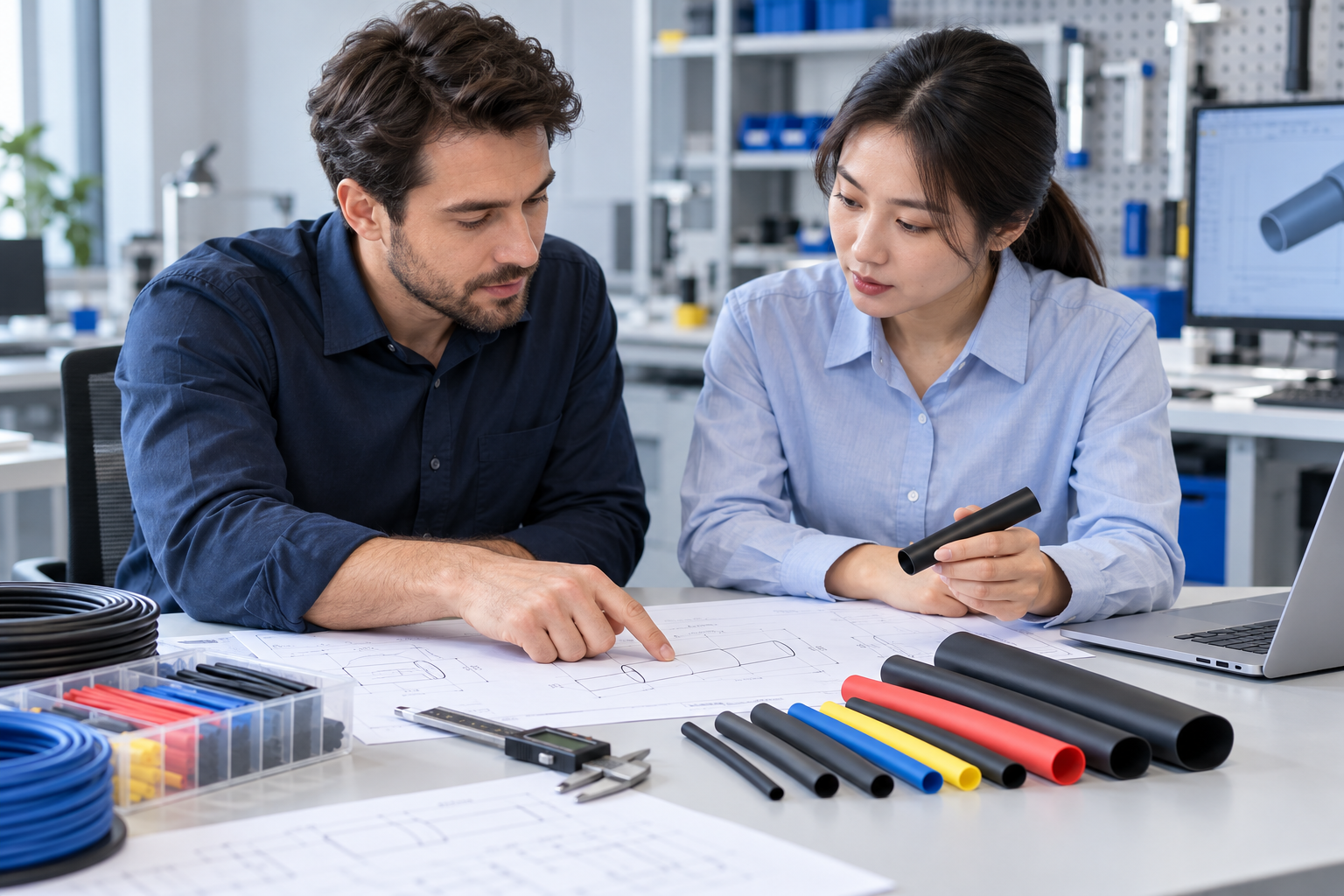 Illustrative heat shrink tubing service scene: Service Consultation
