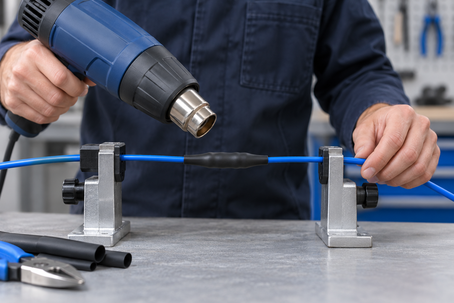 Illustrative heat shrink tubing service scene: Installation Support