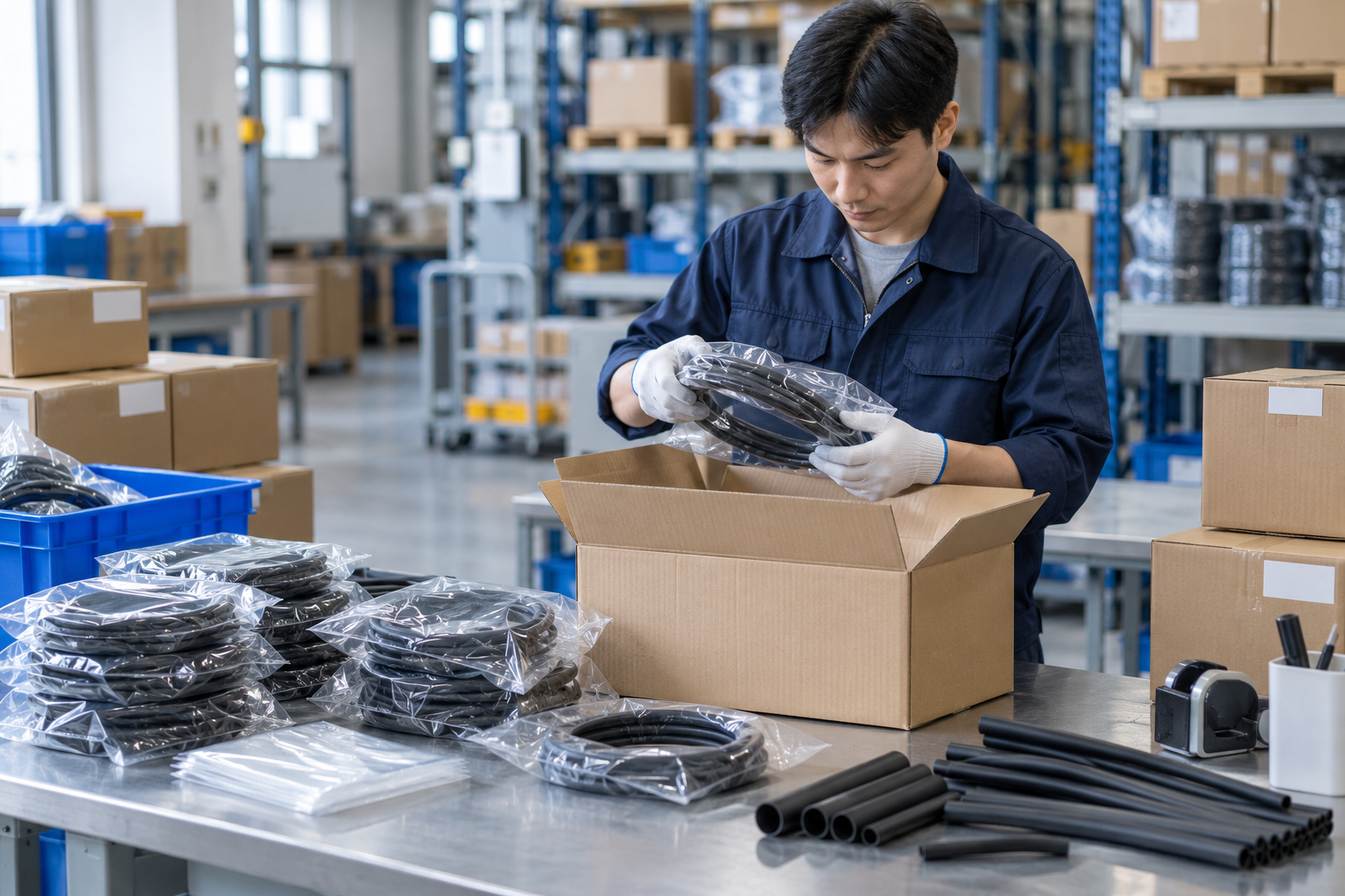 Illustrative heat shrink tubing service scene: Logistics Support