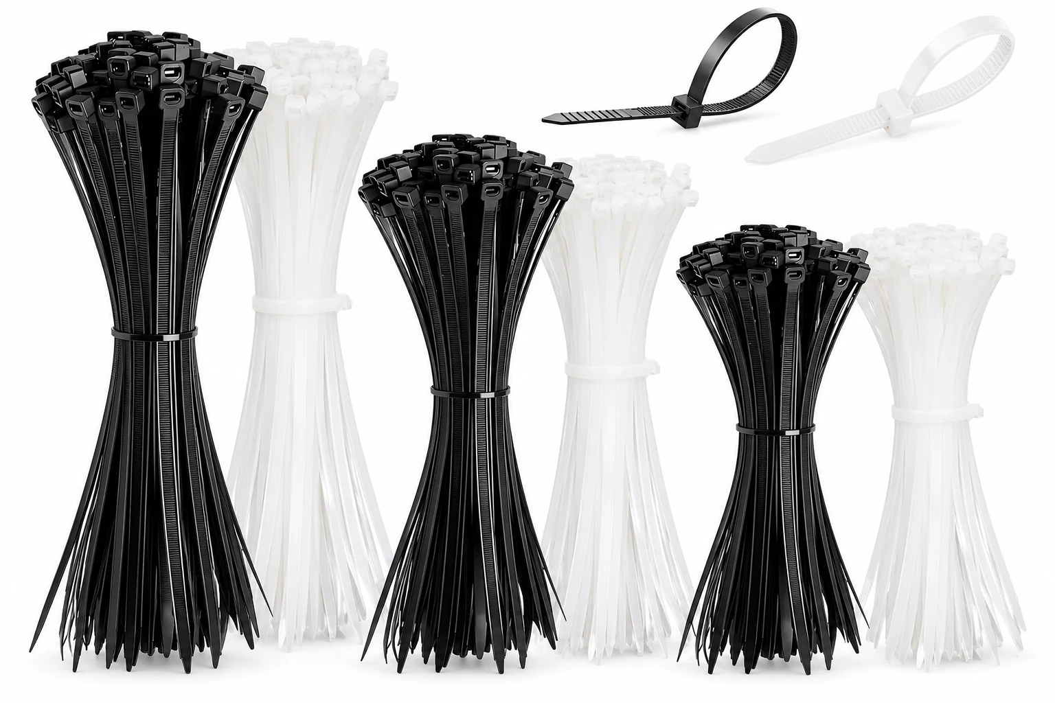 Cable Ties product collection on a white background