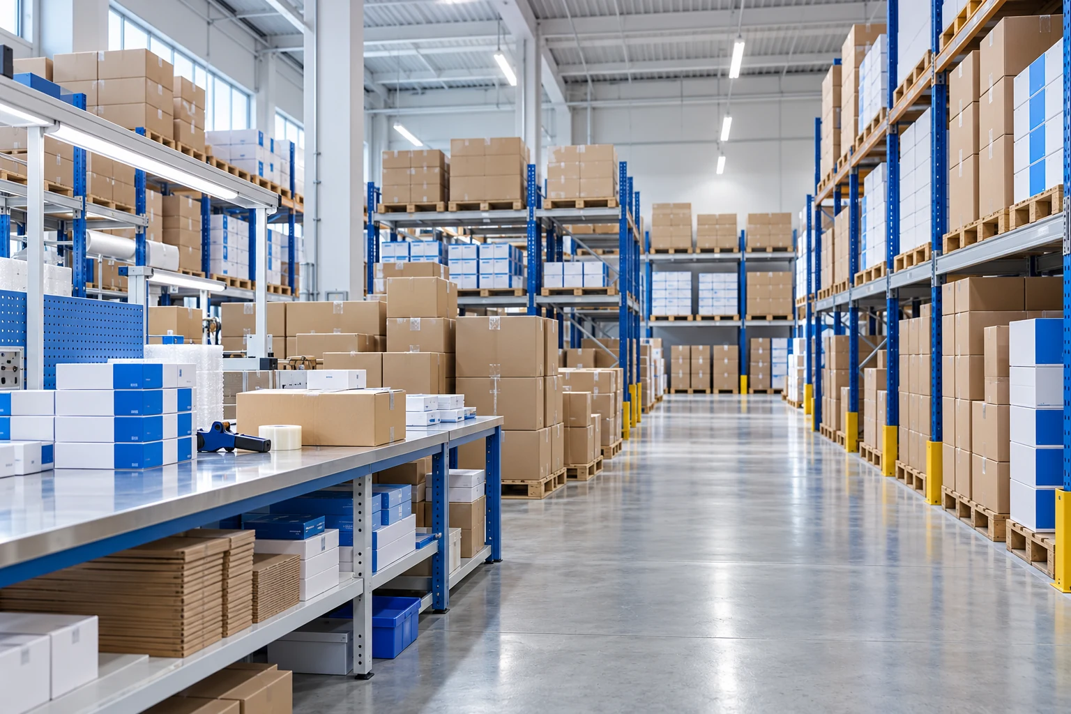 AI illustration: Finished Goods Warehouse