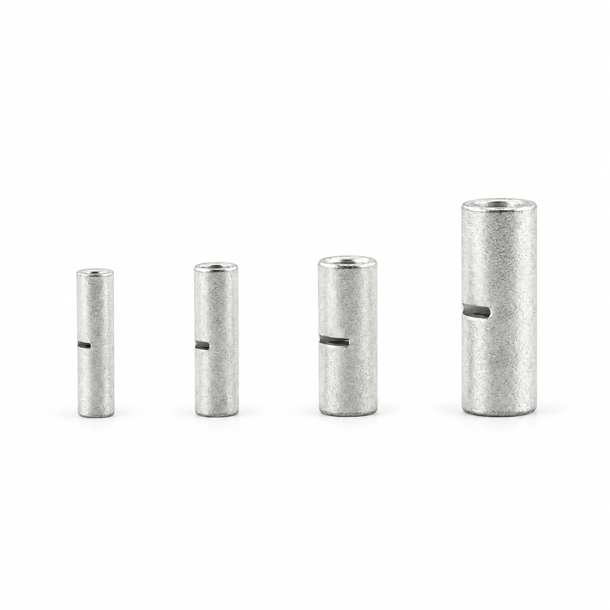 Non-Insulated Butt Connectors — illustrative recreation based on the original TONFUL catalog image