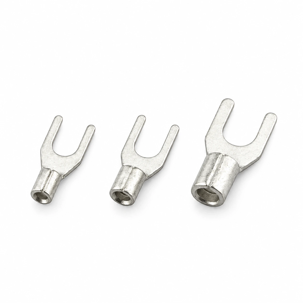 Non-Insulated Fork Terminals — illustrative recreation based on the original TONFUL catalog image