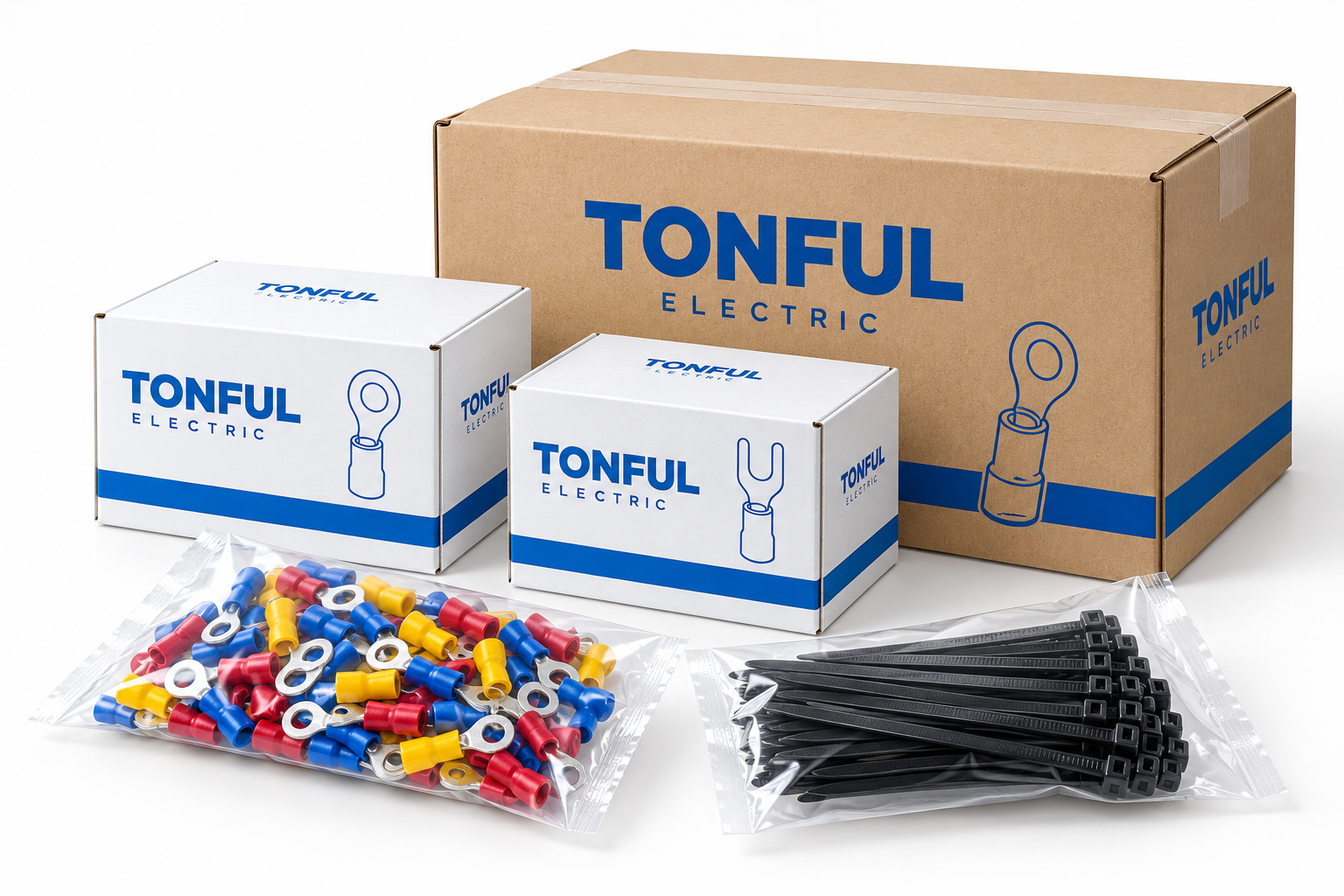TONFUL OEM packaging concept with product bags, inner boxes and shipping cartons
