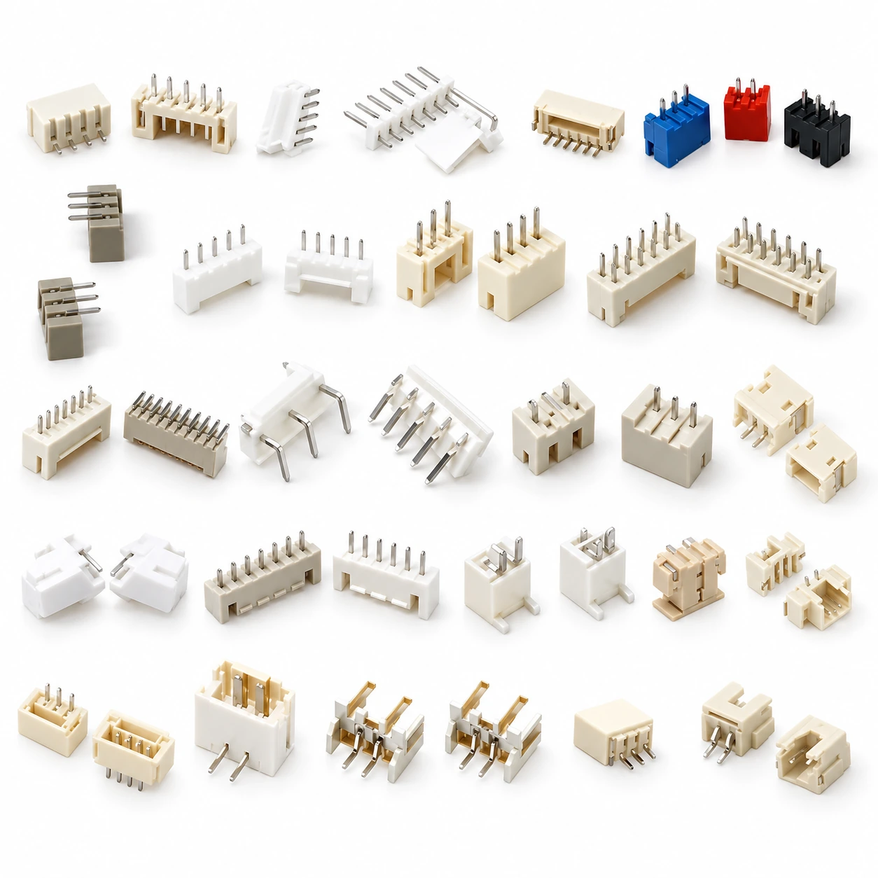 White wafer and board connector selection — illustrative image