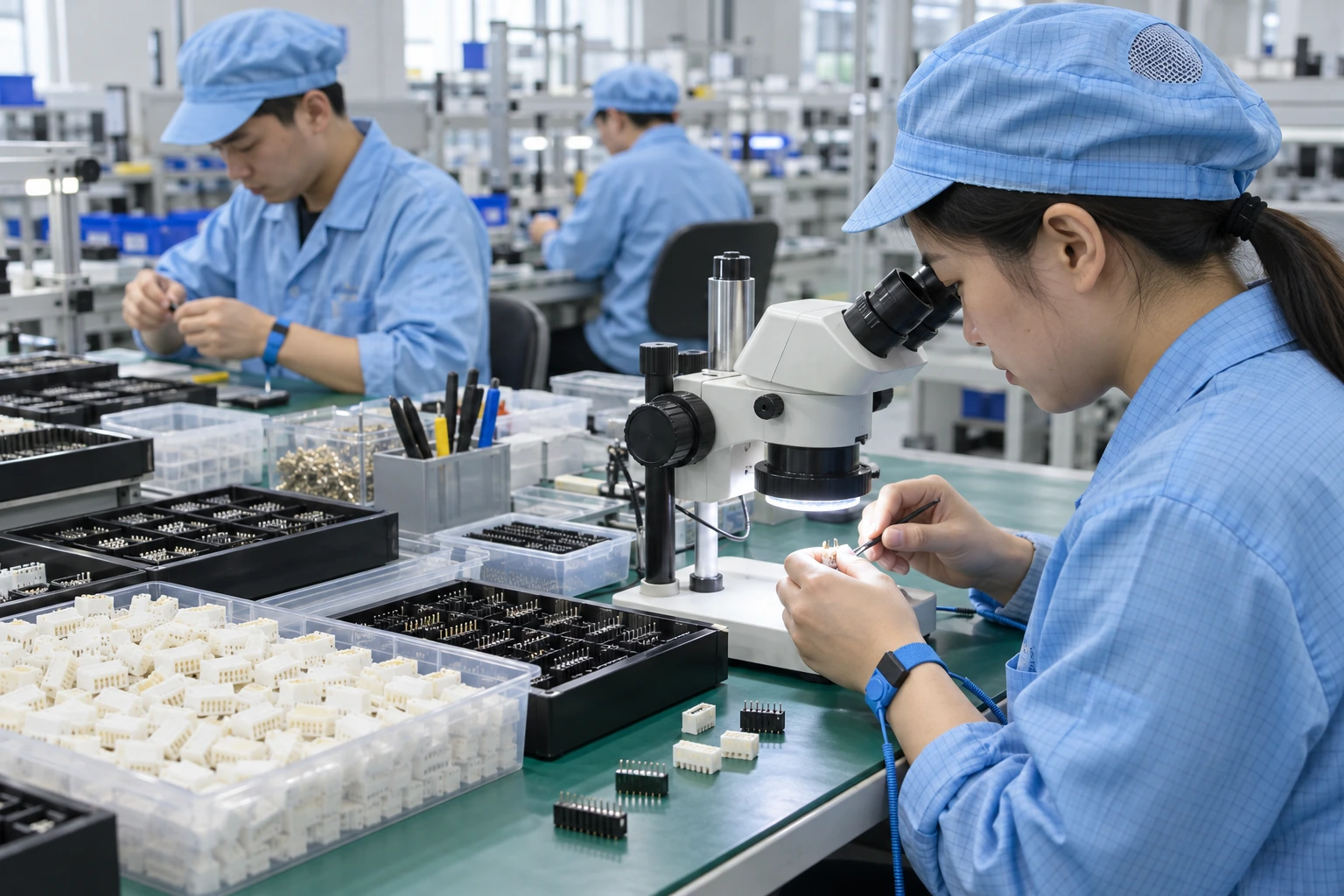 Connector Assembly & Inspection — illustrative scene