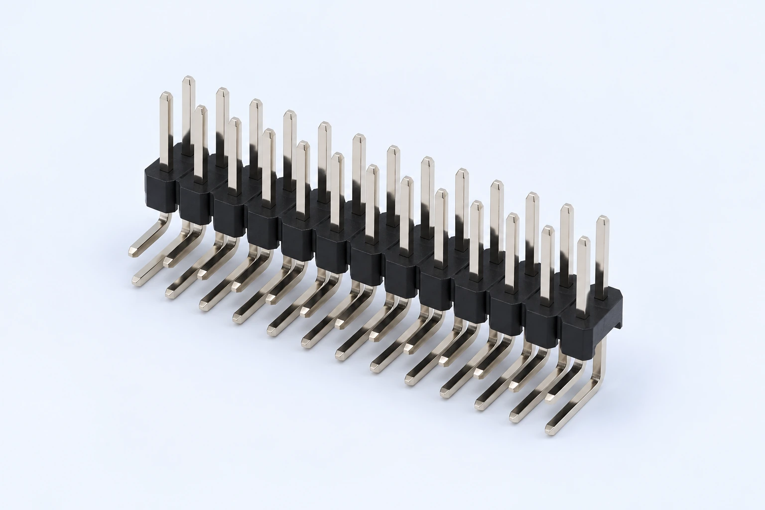 90°DIP Dual-row Pin Header — illustrative pin header connector image