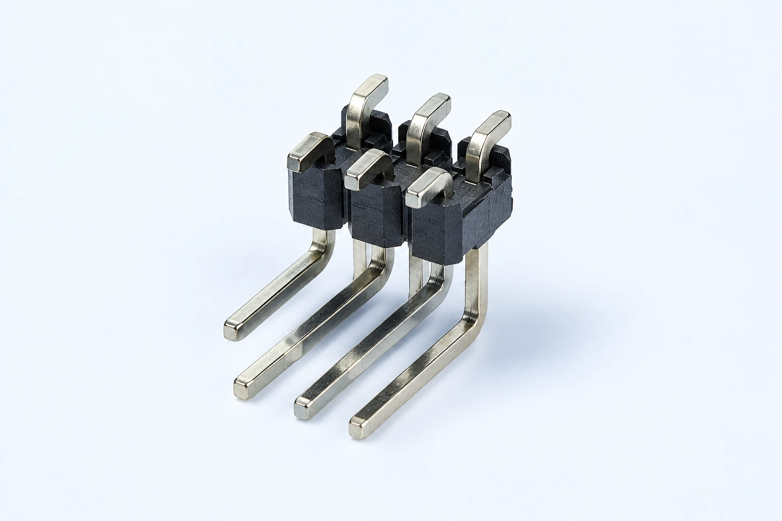 Pin Header PH2.54mm Dual Row 2*3Pin Gold Plated Right Angled 90 Degree SMT — illustrative pin header connector image