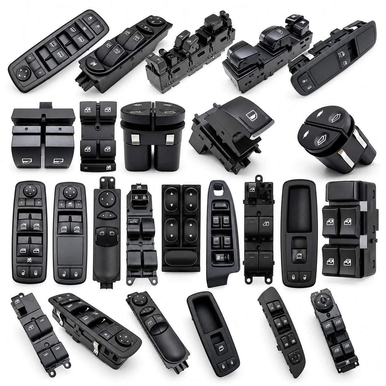 Power window switch assortment — illustrative image