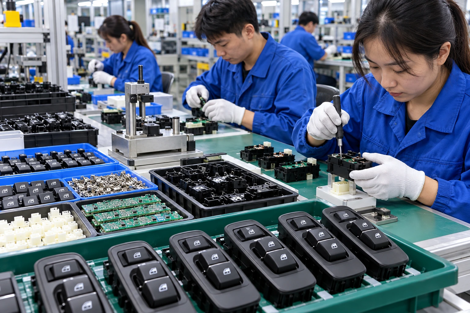 Power Window Switch Assembly & Inspection — illustrative image
