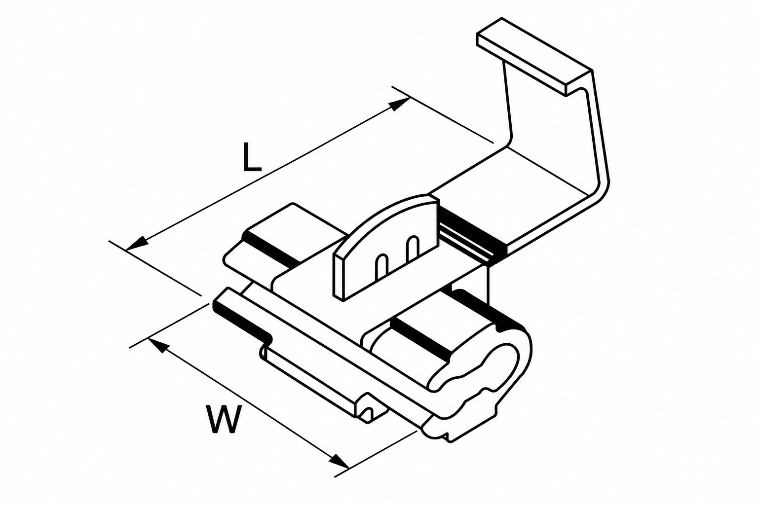 Quick Splice Connector dimension reference