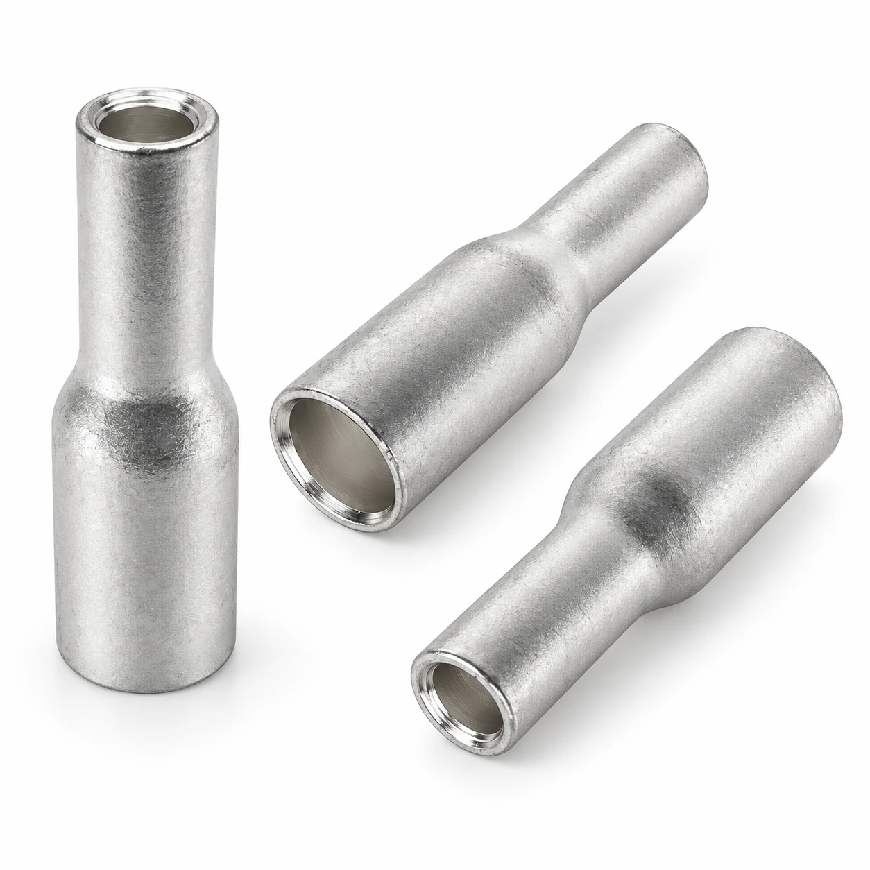 Tin-plated copper reducing butt splices for 12–10 to 8 AWG wires