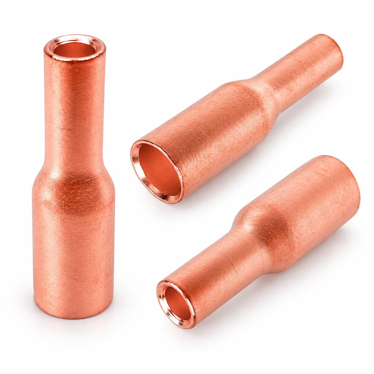 Copper reducing butt splices for 6 to 4 AWG wires