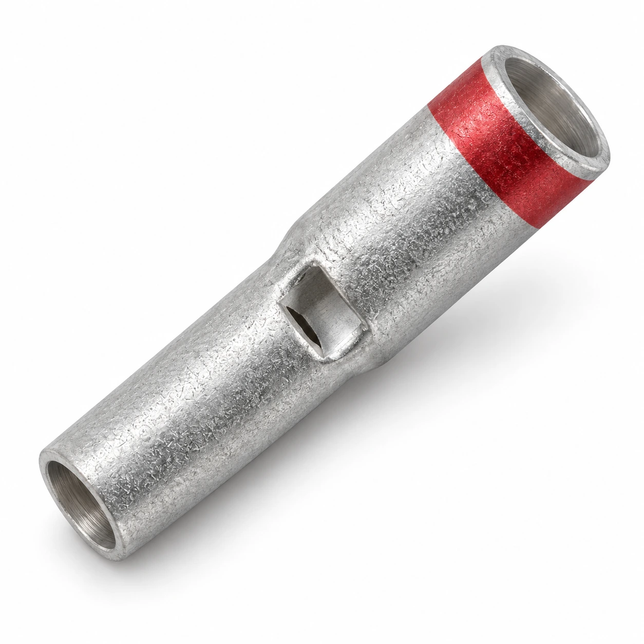 Tin-plated reducing butt connector for 8 to 6 AWG wires