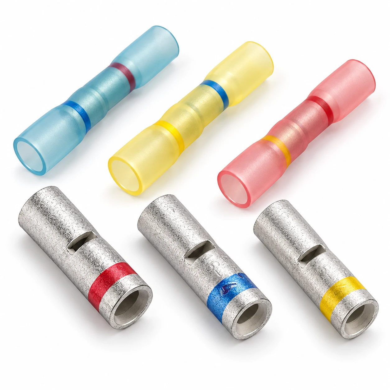 Heat shrink and non-insulated step-down butt connector collection