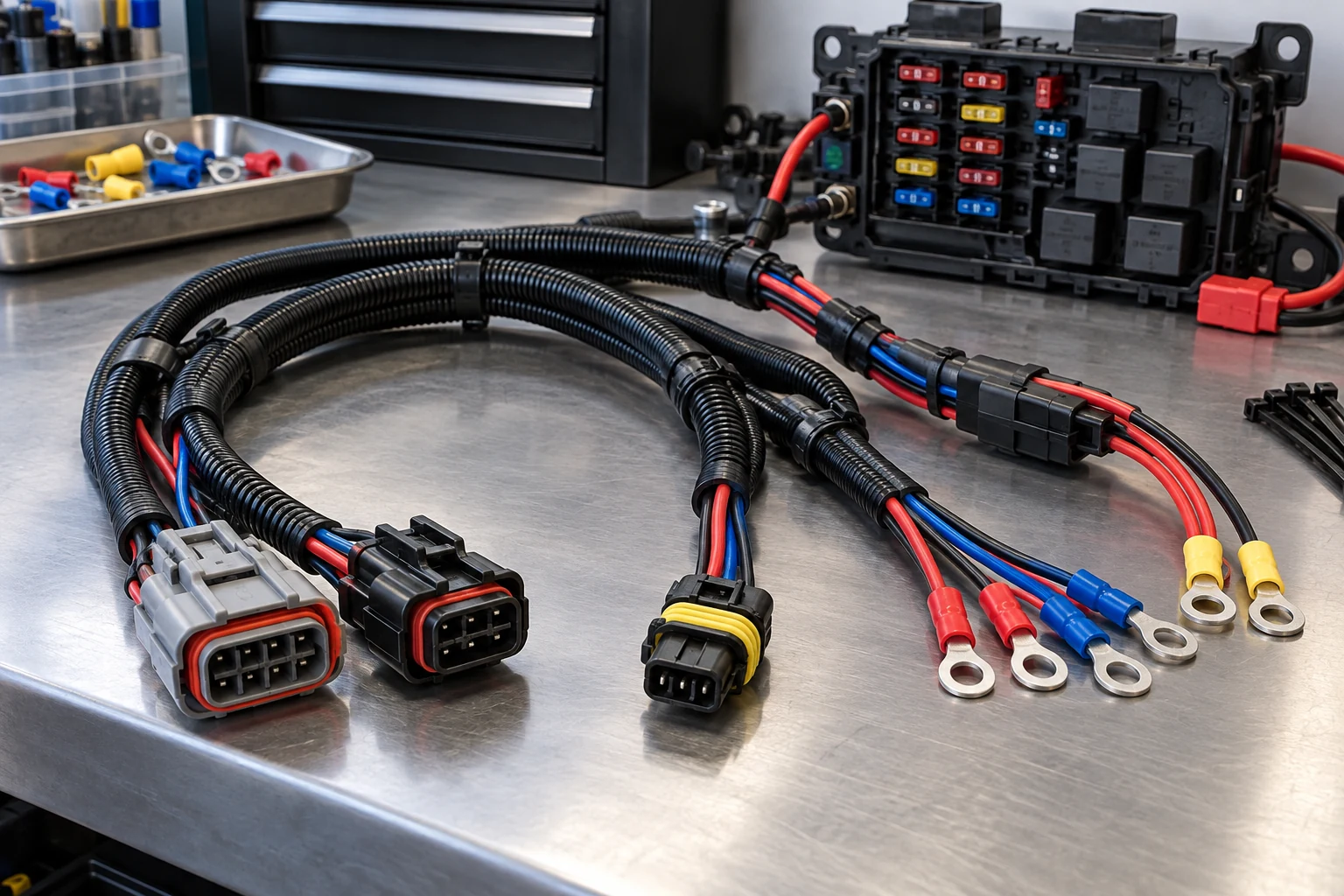 Illustrative Automotive Wiring & Harness Assembly