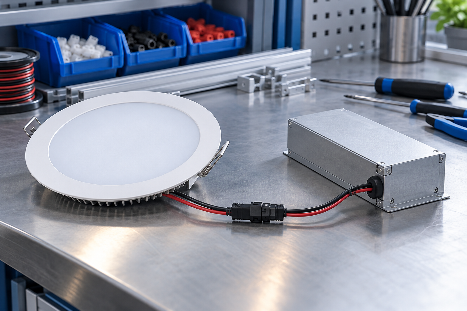 Conceptual illustration of application lighting for custom wire harness assemblies